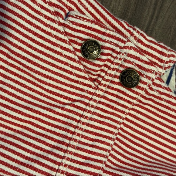Mini Boden Red & White Striped Overalls | 12-18 Months - Picture 3 of 5